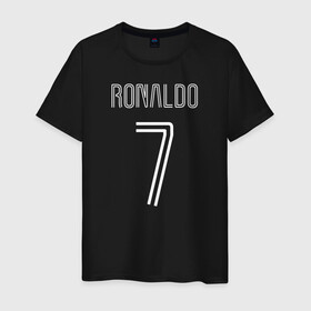 Мужская футболка хлопок с принтом Ronaldo 7 номер на груди в Рязани, 100% хлопок | прямой крой, круглый вырез горловины, длина до линии бедер, слегка спущенное плечо. | 7 | champion | cr7 | cristiano ronaldo | fifa | football | football club | juventus | soccer | uefa | игра | криштиану роналду | лига чемпионов | реал мадрид | сборная португалии | спорт | уефа | фифа | фк | футбол | футболь