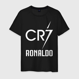 Мужская футболка хлопок с принтом CR7 Cristiano Ronaldo logo в Рязани, 100% хлопок | прямой крой, круглый вырез горловины, длина до линии бедер, слегка спущенное плечо. | 7 | champion | cr7 | cristiano ronaldo | fifa | football | football club | juventus | soccer | uefa | игра | криштиану роналду | лига чемпионов | реал мадрид | сборная португалии | спорт | уефа | фифа | фк | футбол | футболь