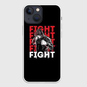 Чехол для iPhone 13 mini с принтом FIGHT в Рязани,  |  | boxing | fight club | mma | ufc | боевые искусства | боец | бои | бойцовский клуб | бокс | боксёр | борьба | воин | единоборства | кикбоксинг | майк тайсон | мма | муай тай | мухаммед али | рукопашный бой | сила