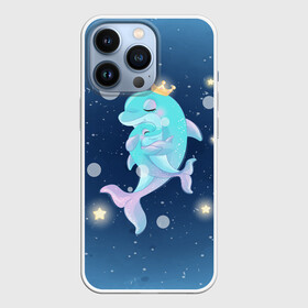 Чехол для iPhone 13 Pro с принтом Два дельфина в Рязани,  |  | cute | dolphin | два дельфина | дельфин | дельфинами | милый | мир | подводный