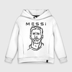 Детское худи Oversize хлопок с принтом MESSI черные силуэт в Рязани, френч-терри — 70% хлопок, 30% полиэстер. Мягкий теплый начес внутри —100% хлопок | боковые карманы, эластичные манжеты и нижняя кромка, капюшон на магнитной кнопке | Тематика изображения на принте: argentina | barca | barcelona | fc barcelona | lionel messi | spain | sport | uefa | аргентина | барса | барселона | золотой мяч | игрок | испания | камп ноу | лео месси | лионель месси | мяч | спорт | тренер | уефа 