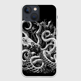 Чехол для iPhone 13 mini с принтом Кракен Монстр в Рязани,  |  | animal | beast | kraken | monster | ocean | octopus | sea | ship | water | вода | животные | звери | корабль | кракен | монстр | море | океан | осьминог | рыбы | щупальца