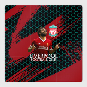 Магнитный плакат 3Х3 с принтом Liverpool Мохамед Салах в Рязани, Полимерный материал с магнитным слоем | 9 деталей размером 9*9 см | Тематика изображения на принте: lfc | liverpool | mohamed salah | sport | ynwa | ливерпуль | лфк | мохамед салах | спорт