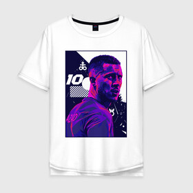 Мужская футболка хлопок Oversize с принтом ЭДЕН АЗАР EDEN HAZARD в Рязани, 100% хлопок | свободный крой, круглый ворот, “спинка” длиннее передней части | chelsea | eden michael hazard | football | real madrid | sport | uefa | реал мадрид | сборная бельгии. | спорт | уефа | футбол | хазард | челси | эден азар