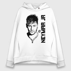 Женское худи Oversize хлопок с принтом Neymar Jr черный портрет в Рязани, френч-терри — 70% хлопок, 30% полиэстер. Мягкий теплый начес внутри —100% хлопок | боковые карманы, эластичные манжеты и нижняя кромка, капюшон на магнитной кнопке | brazil | champions | fifa | junior | neymar | neymar jr | paris saint germain | psg | uefa | бразилия | джуниор | младший | наймар | неймар | пари сен жермен | петух | псж | сборная бразилии | уефа | фифа | футбик | футбол 