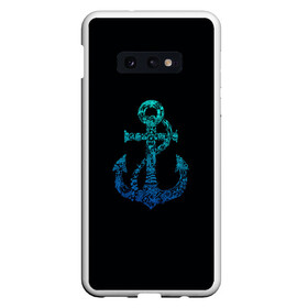 Чехол для Samsung S10E с принтом Navy. Anchor в Рязани, Силикон | Область печати: задняя сторона чехла, без боковых панелей | Тематика изображения на принте: anchor | fish | gradient | marine | mermaid | navy | ocean | octopus | sailor | sea | shark | ship | skull | treasure | whale | акула | градиент | кит | корабль | море | морской | моряк | океан | осьминог | русалка | рыба | сокровище | 