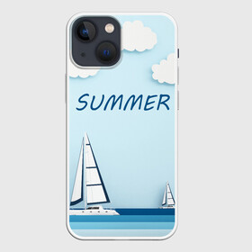 Чехол для iPhone 13 mini с принтом ПАРУСНИКИ | SUMMER (Z) в Рязани,  |  | ship | ships | summer | кораблик | кораблики | корабль | летняя | лето | лодочка | мореход | одинокая лодка | парусник | судно | яхта | яхты