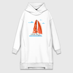 Платье-худи хлопок с принтом КРАСНЫЙ ПАРУСНИК | RED SAILBOAT (Z) в Рязани,  |  | boat | sailboat | ship | ships | кораблик | кораблики | корабль | красный парус | лодка | лодочка | лодочка на белом | мореход | одинокая лодка | парус | парусник | судно | яхта | яхты