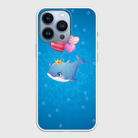 Чехол для iPhone 13 Pro с принтом Дельфин с воздушными шариками в Рязани,  |  | cute | dolphin | два дельфина | дельфин | дельфин в море | дельфинами | милый | мир | подводный