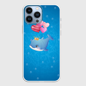 Чехол для iPhone 13 Pro Max с принтом Дельфин с воздушными шариками в Рязани,  |  | cute | dolphin | два дельфина | дельфин | дельфин в море | дельфинами | милый | мир | подводный