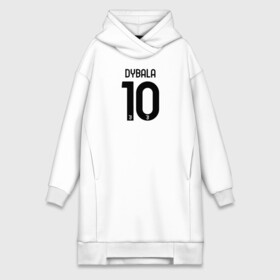 Платье-худи хлопок с принтом Dybala 10 номер Ювентус в Рязани,  |  | 10 | ac milan | champions | fifa | juve | juventus | juvi | paulo dybala | soccer | uefa | дубала | лига чемпионов | номер | пауло дибала | сборная аргентины | спорт | уефа | фифа | фк | футбол | футболист | футбольный клуб | 