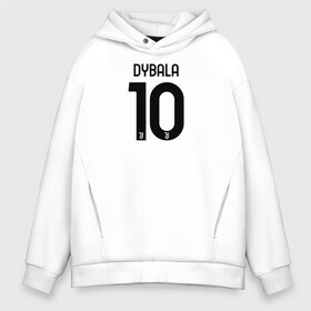 Мужское худи Oversize хлопок с принтом Dybala 10 номер Ювентус в Рязани, френч-терри — 70% хлопок, 30% полиэстер. Мягкий теплый начес внутри —100% хлопок | боковые карманы, эластичные манжеты и нижняя кромка, капюшон на магнитной кнопке | 10 | ac milan | champions | fifa | juve | juventus | juvi | paulo dybala | soccer | uefa | дубала | лига чемпионов | номер | пауло дибала | сборная аргентины | спорт | уефа | фифа | фк | футбол | футболист | футбольный клуб | 