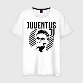 Мужская футболка хлопок с принтом Juventus Paulo Dybala в Рязани, 100% хлопок | прямой крой, круглый вырез горловины, длина до линии бедер, слегка спущенное плечо. | Тематика изображения на принте: 10 | ac milan | champions | fifa | juve | juventus | juvi | paulo dybala | soccer | uefa | дубала | лига чемпионов | номер | пауло дибала | сборная аргентины | спорт | уефа | фифа | фк | футбол | футболист | футбольный клуб | 