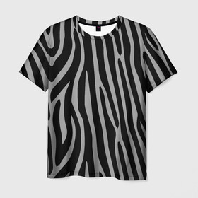 Мужская футболка 3D с принтом Zebra Camouflage в Рязани, 100% полиэфир | прямой крой, круглый вырез горловины, длина до линии бедер | Тематика изображения на принте: animal | blackandwhite | camouflage | stripes | zebra