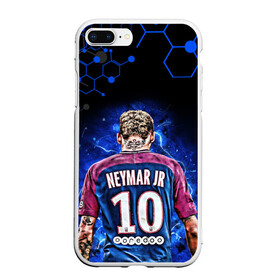 Чехол для iPhone 7Plus/8 Plus матовый с принтом НЕЙМАР / NEYMAR JR / НЕОН в Рязани, Силикон | Область печати: задняя сторона чехла, без боковых панелей | football | neymar | paris saint germain football club | sport | uefa | неймар | неймар да силва сантос жуниор | пари сен жермен | псж | сборная бразилии | спорт | уефа. | футбол