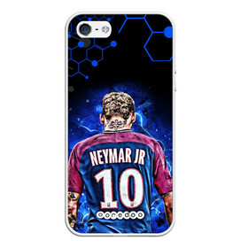 Чехол для iPhone 5/5S матовый с принтом НЕЙМАР / NEYMAR JR / НЕОН в Рязани, Силикон | Область печати: задняя сторона чехла, без боковых панелей | football | neymar | paris saint germain football club | sport | uefa | неймар | неймар да силва сантос жуниор | пари сен жермен | псж | сборная бразилии | спорт | уефа. | футбол