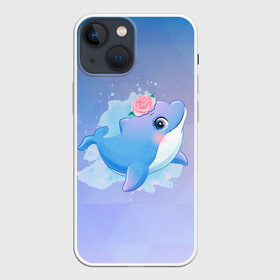 Чехол для iPhone 13 mini с принтом Дельфинчик в Рязани,  |  | cute | dolphin | дельфин | дельфин в море | дельфинами | дельфинчик | милый | мир | подводный