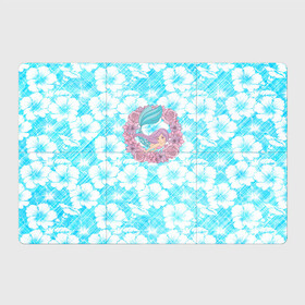 Магнитный плакат 3Х2 с принтом Русалочка и цветы в Рязани, Полимерный материал с магнитным слоем | 6 деталей размером 9*9 см | flowers | mermaid | морская | русалка | русалочка | ундина | цветы