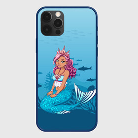 Чехол для iPhone 12 Pro с принтом Mermaid | Русалка | Русалочка в Рязани, силикон | область печати: задняя сторона чехла, без боковых панелей | Тематика изображения на принте: mermaid | naiad | nymph | rusalka | ведява | водяница | восточнославянская мифология | дух | лесовица | мифология | морская дева | нимфа | русал | русалии | русалка | русалочка | ундина | фараонка