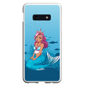 Чехол для Samsung S10E с принтом Mermaid | Русалка | Русалочка в Рязани, Силикон | Область печати: задняя сторона чехла, без боковых панелей | Тематика изображения на принте: mermaid | naiad | nymph | rusalka | ведява | водяница | восточнославянская мифология | дух | лесовица | мифология | морская дева | нимфа | русал | русалии | русалка | русалочка | ундина | фараонка