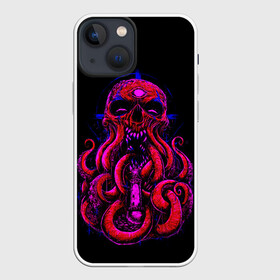 Чехол для iPhone 13 mini с принтом Череп Осьминог | Octopus Skull в Рязани,  |  | animal | beast | kraken | monster | ocean | octopus | sea | skull | water | waves | вода | животные | звери | кракен | монстр | море | океан | осьминог | рыбы | череп | щупальца