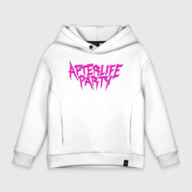 Детское худи Oversize хлопок с принтом Afterlife Party в Рязани, френч-терри — 70% хлопок, 30% полиэстер. Мягкий теплый начес внутри —100% хлопок | боковые карманы, эластичные манжеты и нижняя кромка, капюшон на магнитной кнопке | fortnite | gamers | games | music | party | вечеринка | джей бавлин | игры | королевская битва | фортнайт