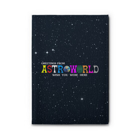 Обложка для автодокументов с принтом Astroworld в Рязани, натуральная кожа |  размер 19,9*13 см; внутри 4 больших “конверта” для документов и один маленький отдел — туда идеально встанут права | Тематика изображения на принте: astroworld | music | travis scott | музыка | трэвис скотт