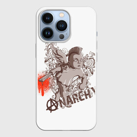 Чехол для iPhone 13 Pro с принтом АНГЕЛ АНАРХИИ в Рязани,  |  | anarchy | angel | art | blood | punk | анархия | ангел | ирокез | кровь | крылья | культура | мальчик | панк | символ | узор