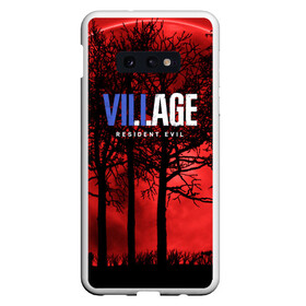 Чехол для Samsung S10E с принтом Resident Evil Village в Рязани, Силикон | Область печати: задняя сторона чехла, без боковых панелей | horror | resident evil | resident evil 8 | village | виладж | виллейдж | деревня | игры | логотипы игр | резидент ивел | резидент ивел виладж | резидент эвил | хоррор