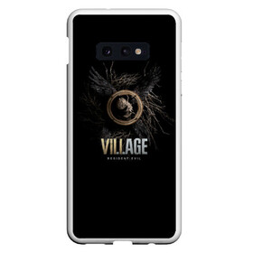 Чехол для Samsung S10E с принтом Resident Evil Village в Рязани, Силикон | Область печати: задняя сторона чехла, без боковых панелей | biohazard | lady dumitrescu | re 8 | re village | resident evil | stars | umbrella | vampire | vii | village | амбрелла | вампир | диметреску | димитреску | зомби | корпорация амбрелла | обитель зла | обитель зла деревня | резидент | резиден