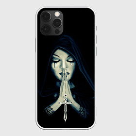 Чехол для iPhone 12 Pro Max с принтом Монашка с крестом в Рязани, Силикон |  | анархия | крест | крест и монашка | крест череп | крестик | манархия | манашка | молитва | молится | монашка | монашка и крест | монашка с крестиком | монашка с крестом | монашки | с крестом | череп