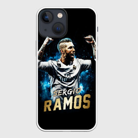 Чехол для iPhone 13 mini с принтом Серхио Рамос, Реал Мадрид в Рязани,  |  | sergio ramos | sr4 | номер 4 | реал мадрид | сборная испании | серхио рамос | футбол | футболист