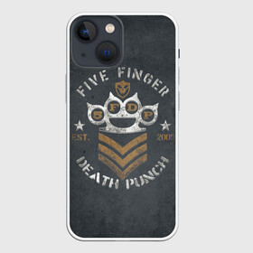 Чехол для iPhone 13 mini с принтом 5FDP est.2005 в Рязани,  |  | 5fdp | ffdp | five finger death punch | metal | music | rock | альтернатива | группы | метал | музыка | музыкальная группа | рок | рок музыка | хеви метал