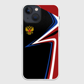 Чехол для iPhone 13 mini с принтом РОССИЯ | RUSSIA UNIFORM в Рязани,  |  | abstraction | flag | geometry | paints | russia | stripes | texture | абстракция | брызги | геометрия | герб россии | краски | неон | неоновый | рашка | родина | россия | соты | текстура | триколор | флаг | флаг россии