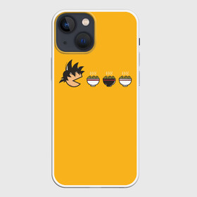 Чехол для iPhone 13 mini с принтом Son Goku. Noodle Eater в Рязани,  |  | ball | birus | broly | dragon | eater | frieza | goku | majin | man | pac | piccolo | saiyan | sayan | sell | sleep | super | trunks | vejeta | бирус | броли | буу | веджета | гоку | драконий | жемчуг | курилин | маджин | пикколо | сайян | саян | селл | с