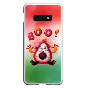 Чехол для Samsung S10E с принтом Booo в Рязани, Силикон | Область печати: задняя сторона чехла, без боковых панелей | Тематика изображения на принте: авокадо | арт | графика | мультяшка | фрукты