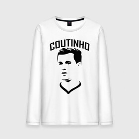 Мужской лонгслив хлопок с принтом Coutinho черный портрет в Рязани, 100% хлопок |  | ac milan | barcelona | champions | fifa | philippe coutinho correia | soccer | uefa | барселона | коутиньё | коутинью | лига чемпионов | сборная бразилии | спорт | уефа | филиппе коутиньо | фифа | фк | футбол | футболист | ф