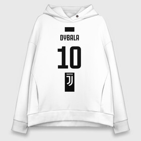 Женское худи Oversize хлопок с принтом Dybala 10 номер на груди Juventus в Рязани, френч-терри — 70% хлопок, 30% полиэстер. Мягкий теплый начес внутри —100% хлопок | боковые карманы, эластичные манжеты и нижняя кромка, капюшон на магнитной кнопке | 10 | ac milan | champions | fifa | juve | juventus | juvi | paulo dybala | soccer | uefa | дубала | лига чемпионов | номер | пауло дибала | сборная аргентины | спорт | уефа | фифа | фк | футбол | футболист | футбольный клуб | 