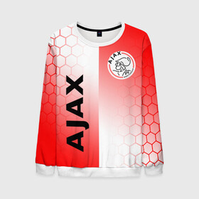 Мужской свитшот 3D с принтом FC AJAX AMSTERDAM ФК АЯКС в Рязани, 100% полиэстер с мягким внутренним слоем | круглый вырез горловины, мягкая резинка на манжетах и поясе, свободная посадка по фигуре | Тематика изображения на принте: ajax amsterdam | fifa | football | football club. | sport | uefa | английская премьер лига | аякс амстердам | лига финал | матч | спорт | уефа | финал | фифа | футбол | футбольный клуб