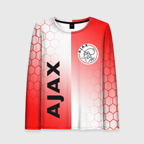 Женский лонгслив 3D с принтом FC AJAX AMSTERDAM ФК АЯКС в Рязани, 100% полиэстер | длинные рукава, круглый вырез горловины, полуприлегающий силуэт | ajax amsterdam | fifa | football | football club. | sport | uefa | английская премьер лига | аякс амстердам | лига финал | матч | спорт | уефа | финал | фифа | футбол | футбольный клуб