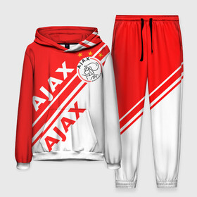 Мужской костюм 3D (с толстовкой) с принтом FC AJAX AMSTERDAM   ФК АЯКС в Рязани,  |  | ajax amsterdam | fifa | football | football club. | sport | uefa | английская премьер лига | аякс амстердам | лига финал | матч | спорт | уефа | финал | фифа | футбол | футбольный клуб