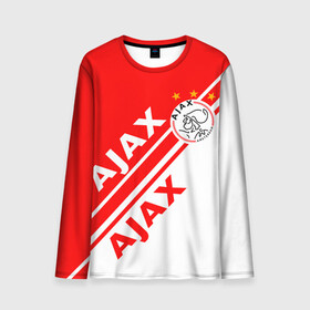 Мужской лонгслив 3D с принтом FC AJAX AMSTERDAM ФК АЯКС в Рязани, 100% полиэстер | длинные рукава, круглый вырез горловины, полуприлегающий силуэт | Тематика изображения на принте: ajax amsterdam | fifa | football | football club. | sport | uefa | английская премьер лига | аякс амстердам | лига финал | матч | спорт | уефа | финал | фифа | футбол | футбольный клуб