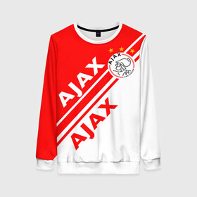 Женский свитшот 3D с принтом FC AJAX AMSTERDAM / ФК АЯКС в Рязани, 100% полиэстер с мягким внутренним слоем | круглый вырез горловины, мягкая резинка на манжетах и поясе, свободная посадка по фигуре | ajax amsterdam | fifa | football | football club. | sport | uefa | английская премьер лига | аякс амстердам | лига финал | матч | спорт | уефа | финал | фифа | футбол | футбольный клуб