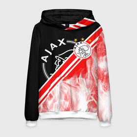 Мужская толстовка 3D с принтом FC AJAX AMSTERDAM / ФК АЯКС в Рязани, 100% полиэстер | двухслойный капюшон со шнурком для регулировки, мягкие манжеты на рукавах и по низу толстовки, спереди карман-кенгуру с мягким внутренним слоем. | Тематика изображения на принте: ajax amsterdam | fifa | football | football club. | sport | uefa | английская премьер лига | аякс амстердам | лига финал | матч | спорт | уефа | финал | фифа | футбол | футбольный клуб