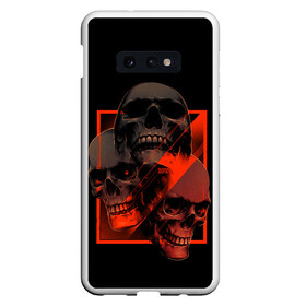 Чехол для Samsung S10E с принтом Skulls | Черепа в Рязани, Силикон | Область печати: задняя сторона чехла, без боковых панелей | bones | dark | darkness | dead | death | head | human | red | skull | skulls | голова | кости | красный | мертвец | мертвый | темнота | темный | тьма | человек | череп | черепа