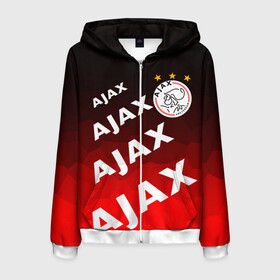 Мужская толстовка 3D на молнии с принтом FC AJAX AMSTERDAM / ФК АЯКС в Рязани, 100% полиэстер | длина до линии бедра, манжеты и пояс оформлены мягкой тканевой резинкой, двухслойный капюшон со шнурком для регулировки, спереди молния, по бокам два кармана | Тематика изображения на принте: ajax amsterdam | fifa | football | football club. | sport | uefa | английская премьер лига | аякс амстердам | лига финал | матч | спорт | уефа | финал | фифа | футбол | футбольный клуб