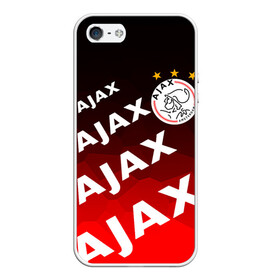 Чехол для iPhone 5/5S матовый с принтом FC AJAX AMSTERDAM / ФК АЯКС в Рязани, Силикон | Область печати: задняя сторона чехла, без боковых панелей | Тематика изображения на принте: ajax amsterdam | fifa | football | football club. | sport | uefa | английская премьер лига | аякс амстердам | лига финал | матч | спорт | уефа | финал | фифа | футбол | футбольный клуб