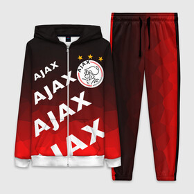 Женский костюм 3D с принтом FC AJAX AMSTERDAM   ФК АЯКС в Рязани,  |  | ajax amsterdam | fifa | football | football club. | sport | uefa | английская премьер лига | аякс амстердам | лига финал | матч | спорт | уефа | финал | фифа | футбол | футбольный клуб