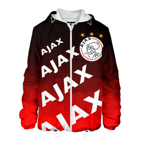 Мужская куртка 3D с принтом FC AJAX AMSTERDAM / ФК АЯКС в Рязани, ткань верха — 100% полиэстер, подклад — флис | прямой крой, подол и капюшон оформлены резинкой с фиксаторами, два кармана без застежек по бокам, один большой потайной карман на груди. Карман на груди застегивается на липучку | ajax amsterdam | fifa | football | football club. | sport | uefa | английская премьер лига | аякс амстердам | лига финал | матч | спорт | уефа | финал | фифа | футбол | футбольный клуб