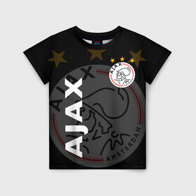 Детская футболка 3D с принтом FC AJAX AMSTERDAM / ФК АЯКС в Рязани, 100% гипоаллергенный полиэфир | прямой крой, круглый вырез горловины, длина до линии бедер, чуть спущенное плечо, ткань немного тянется | ajax amsterdam | fifa | football | football club. | sport | uefa | английская премьер лига | аякс амстердам | лига финал | матч | спорт | уефа | финал | фифа | футбол | футбольный клуб